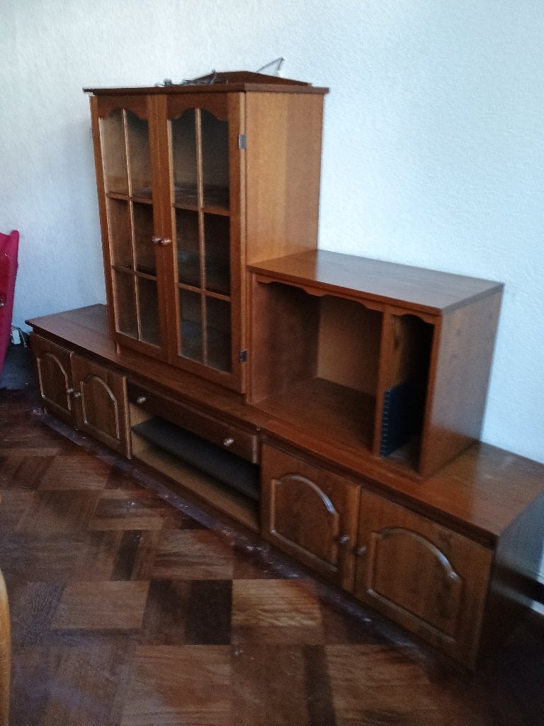 GRATIS  wandkast, Huis en Inrichting, Kasten | Wandmeubels, Ophalen, Gebruikt, Eikenhout, 100 tot 150 cm