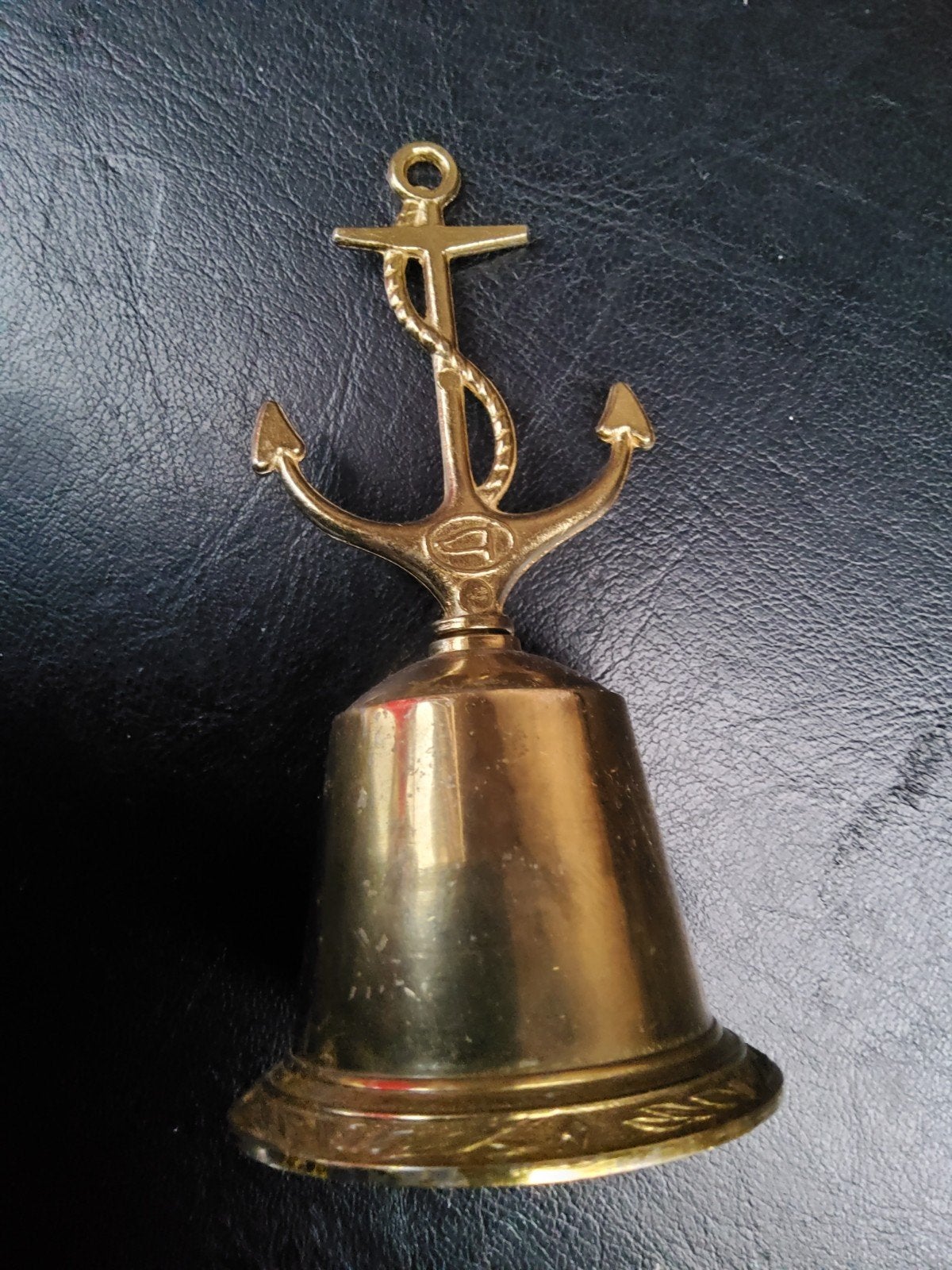 Messing scheepsbel met ankerdecoratie, Ophalen of Verzenden