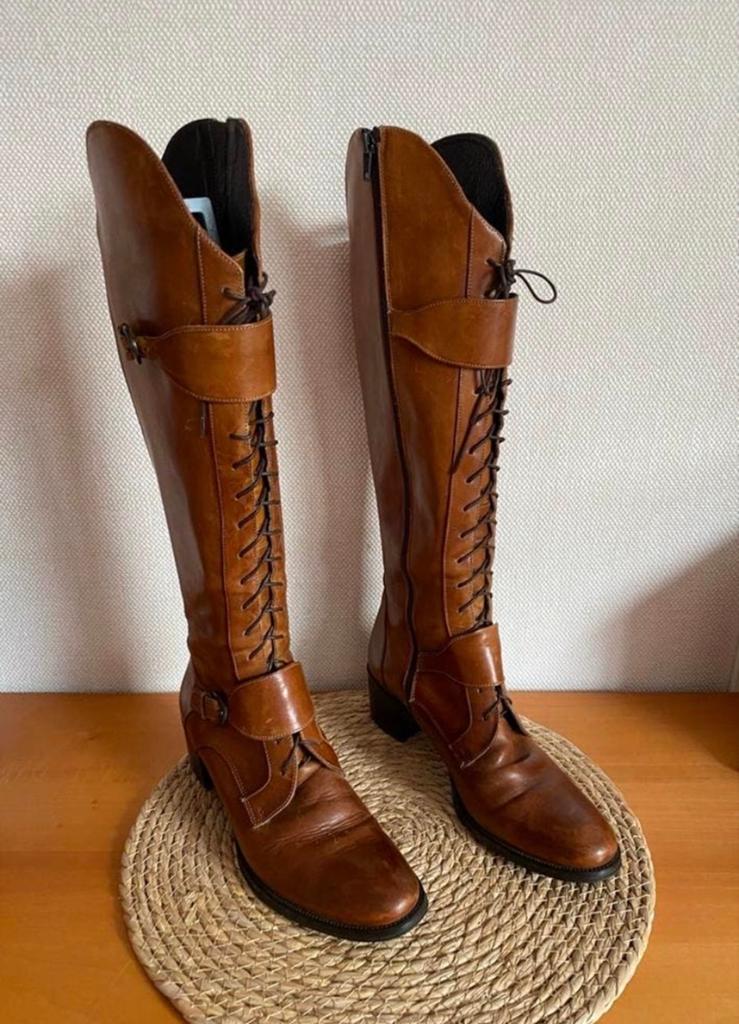 Mooie leren laarzen van Tremp, maat 39.5, Kleding | Dames, Schoenen, Hoge laarzen, Bruin, Ophalen of Verzenden, Gedragen