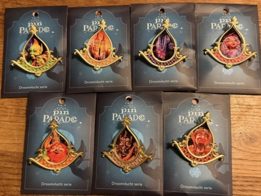 Efteling Droomvlucht pins complete set van 7, Ophalen of Verzenden, Nieuw, Button of Speldje