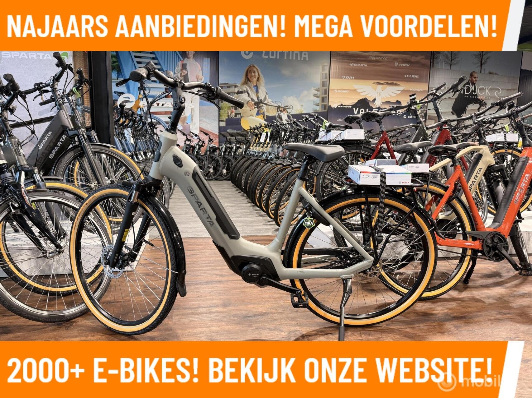 Sparta C-Grid MEGA DEALS Bosch Motor MAGAZIJN OPRUIMING, 55 tot 59 cm, Nieuw, 50 km per accu of meer, Sparta