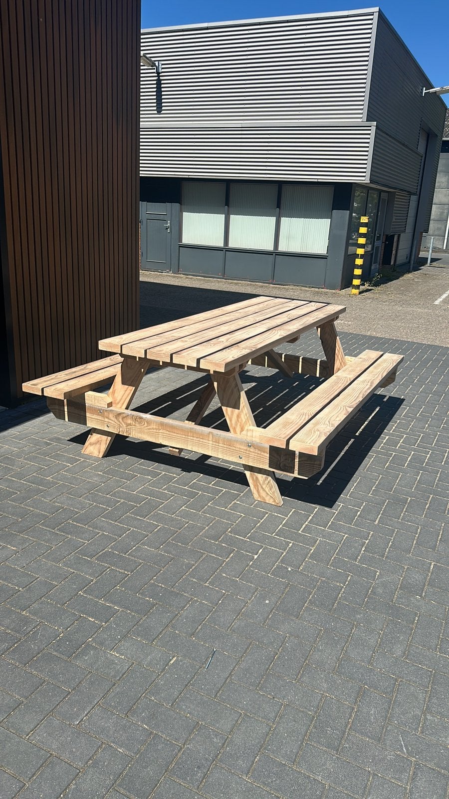 Picknick tafel, Ophalen of Verzenden, Zo goed als nieuw, Rechthoekig, Hout
