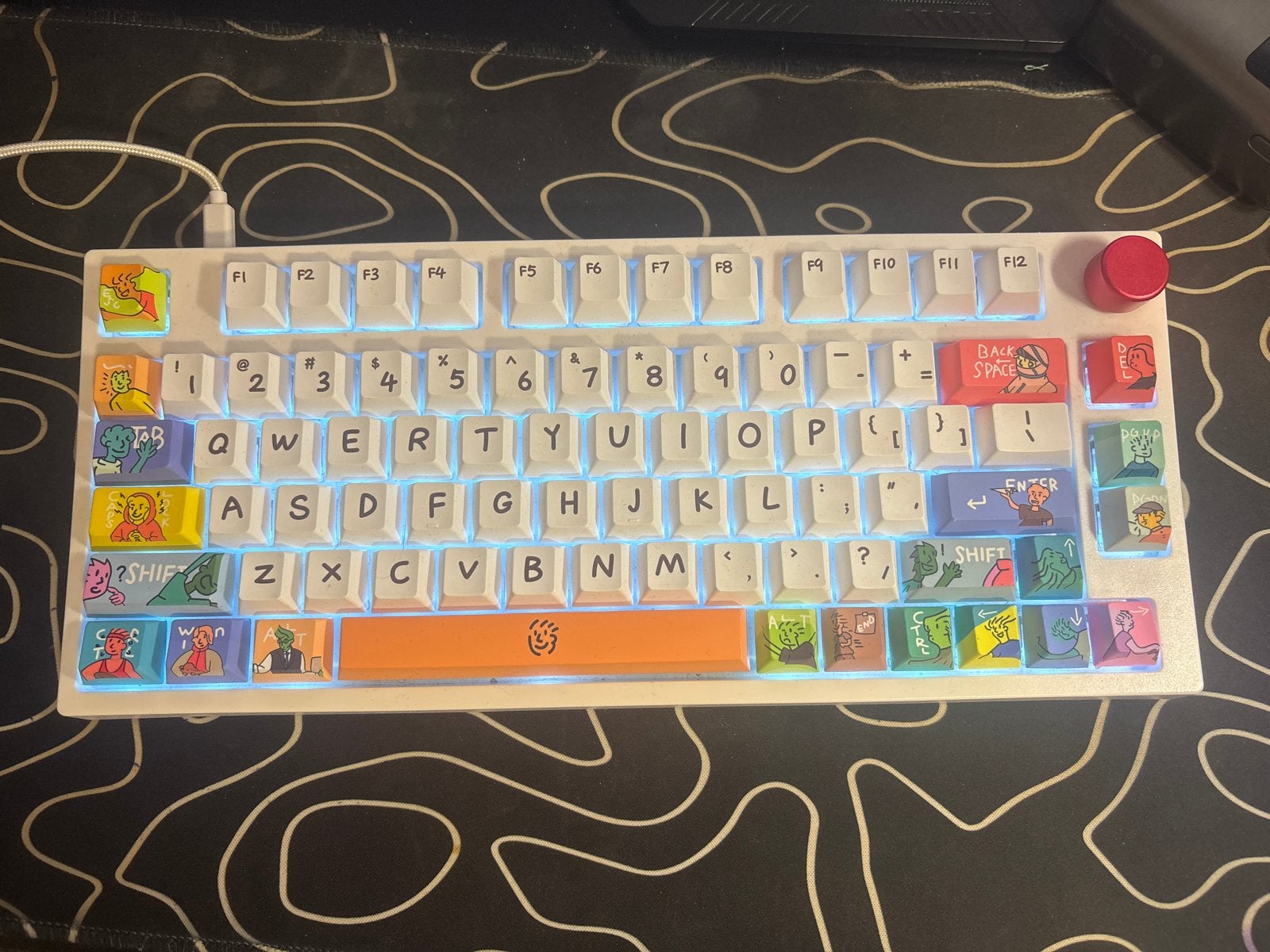 EPOMAKER TH80 75% Wireless/Wired Gaming Mechanical Keyboard, Computers en Software, Multi-device, Ophalen of Verzenden, Zo goed als nieuw