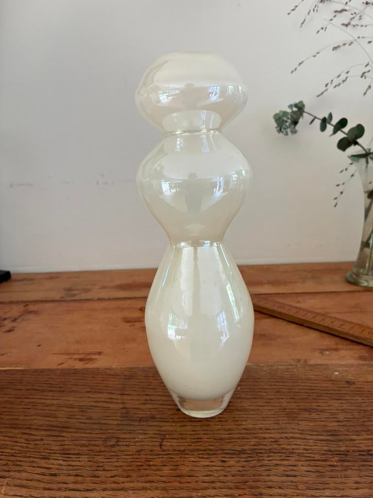 Design vaas object van glas/ kristal, Ophalen of Verzenden, Zo goed als nieuw, Overige kleuren, Glas