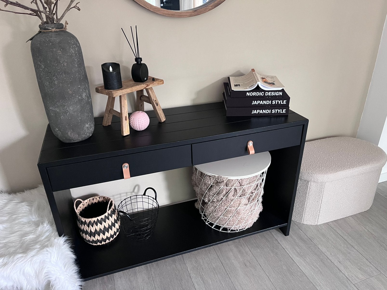 Jan des Bouvrie site table zwart, Ophalen, Gebruikt, 100 tot 150 cm, Kersenhout