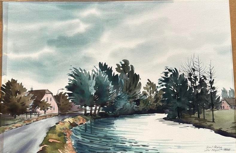 Schilderij Gerrit Neven, De Meije 1978, Ophalen