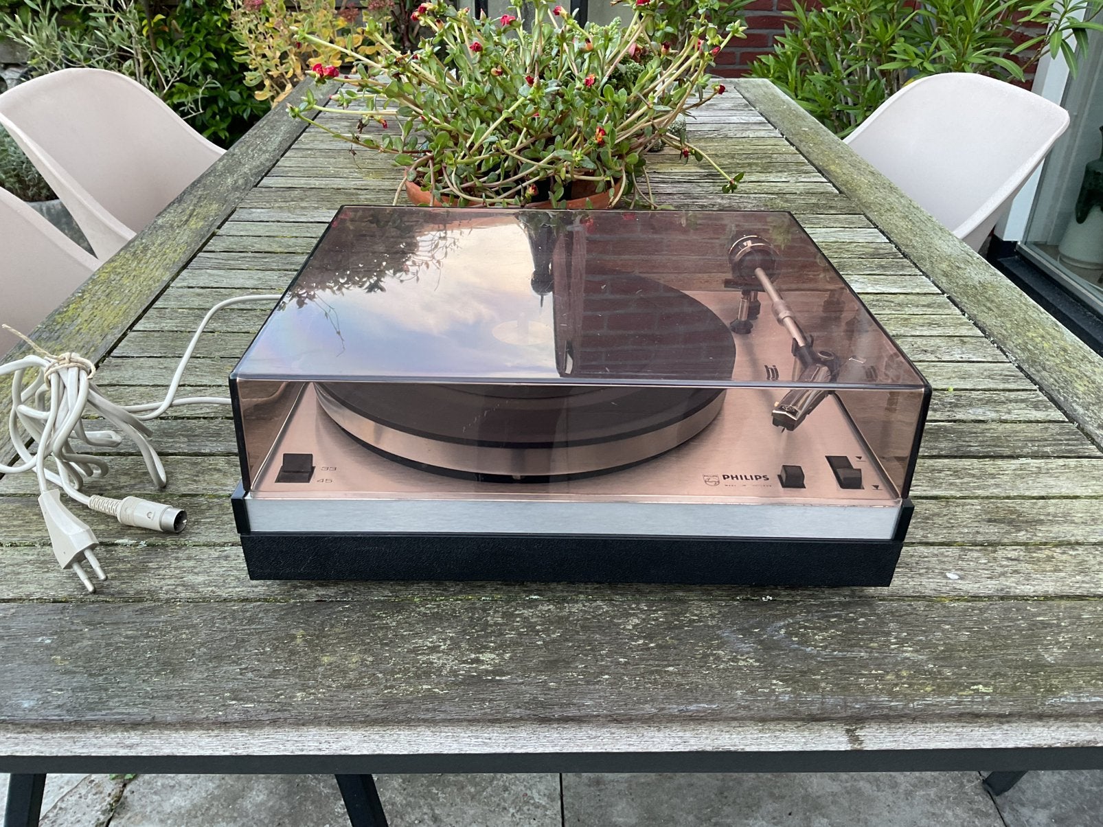 Vintage Philips platenspeler 22GA217/04, Ophalen, Zo goed als nieuw, Philips
