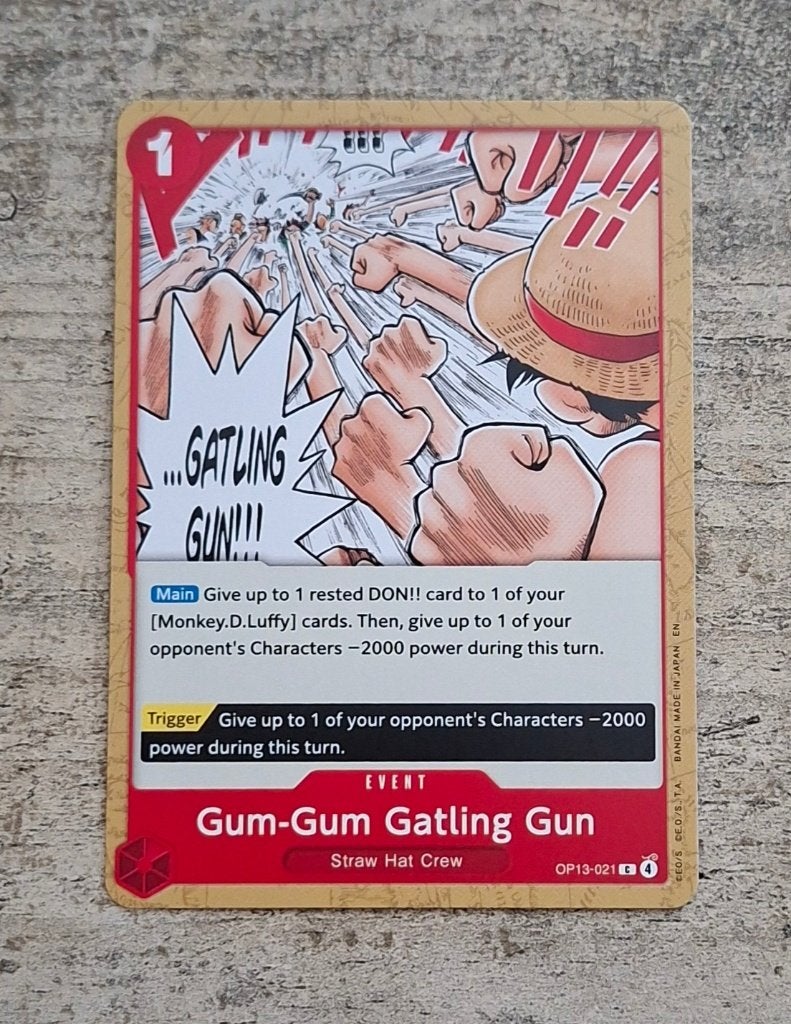Gum-Gum Gattling Gun OP13-021 - One Piece, Verzenden, Zo goed als nieuw, Losse kaart