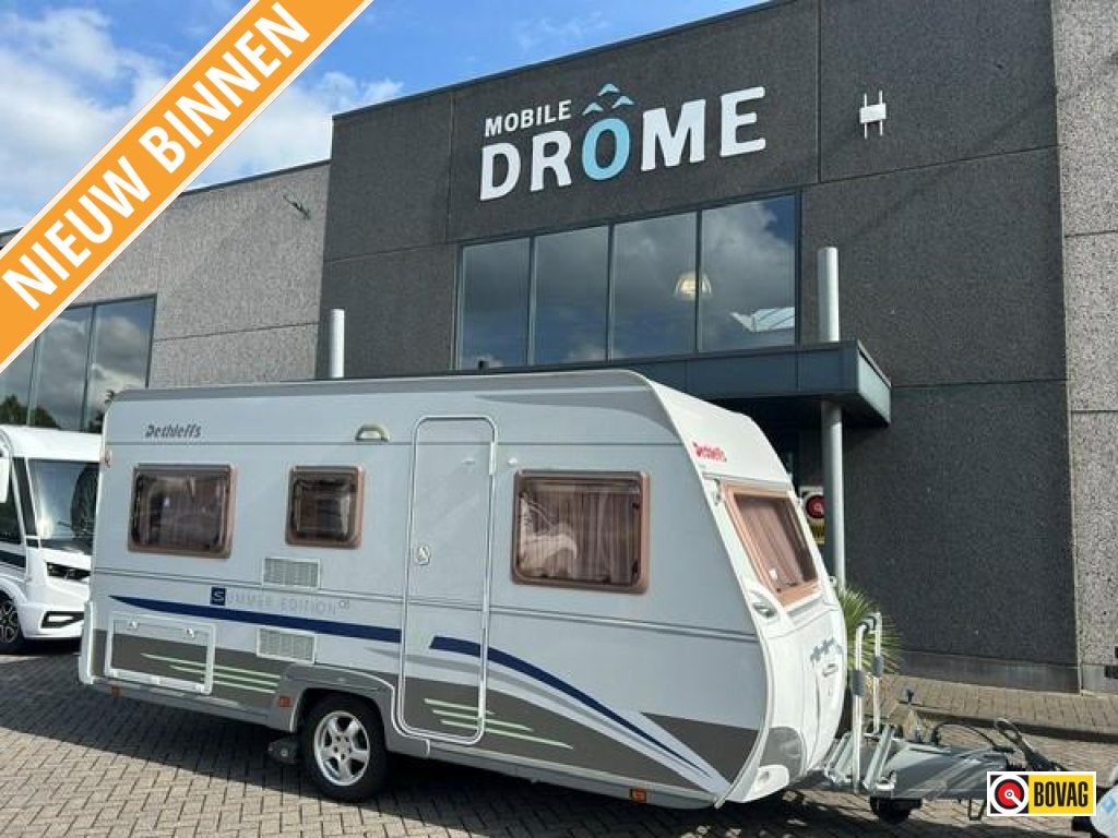 Dethleffs Summer Edition 430 DB MOVER+VOORTENT+FIETSENDRA, Rondzit, Dwarsbed, Bedrijf, 750 - 1000 kg