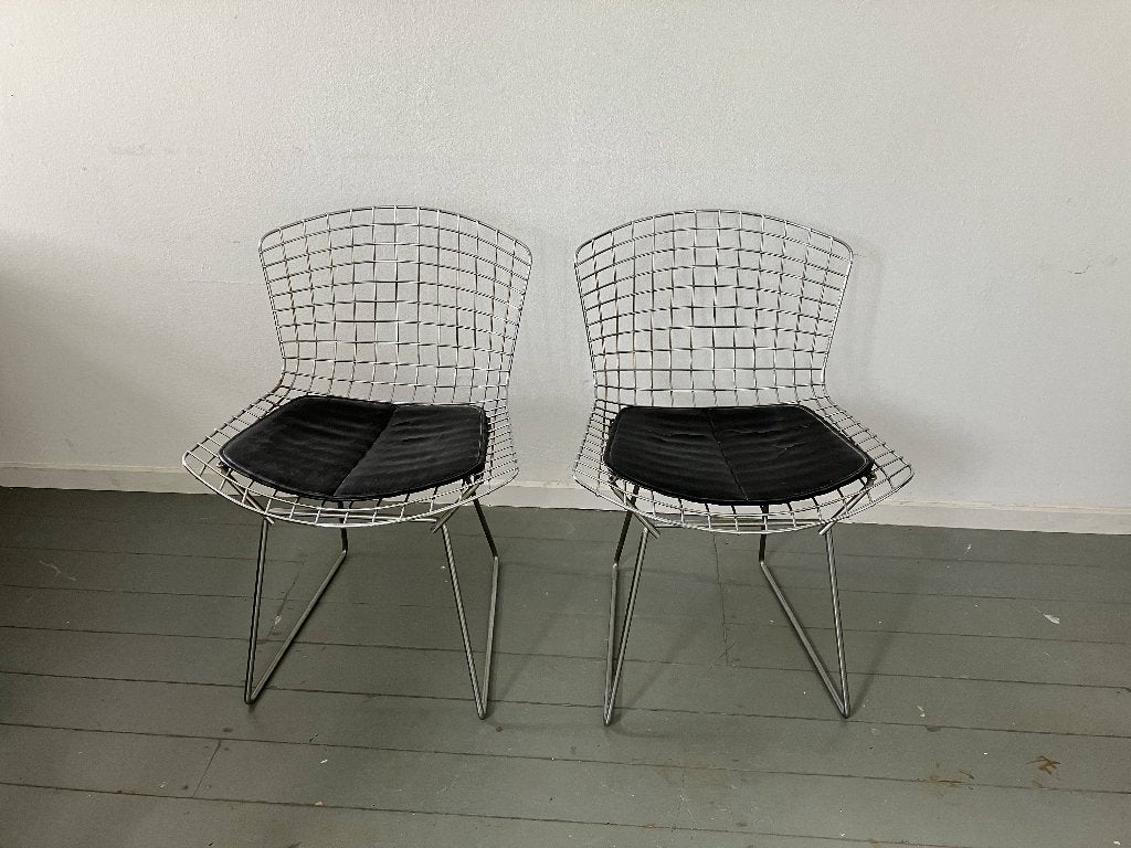 2 knoll bertoia eetkamerstoelen, opknappers, Ophalen, Design klassieker, Gebruikt, Twee