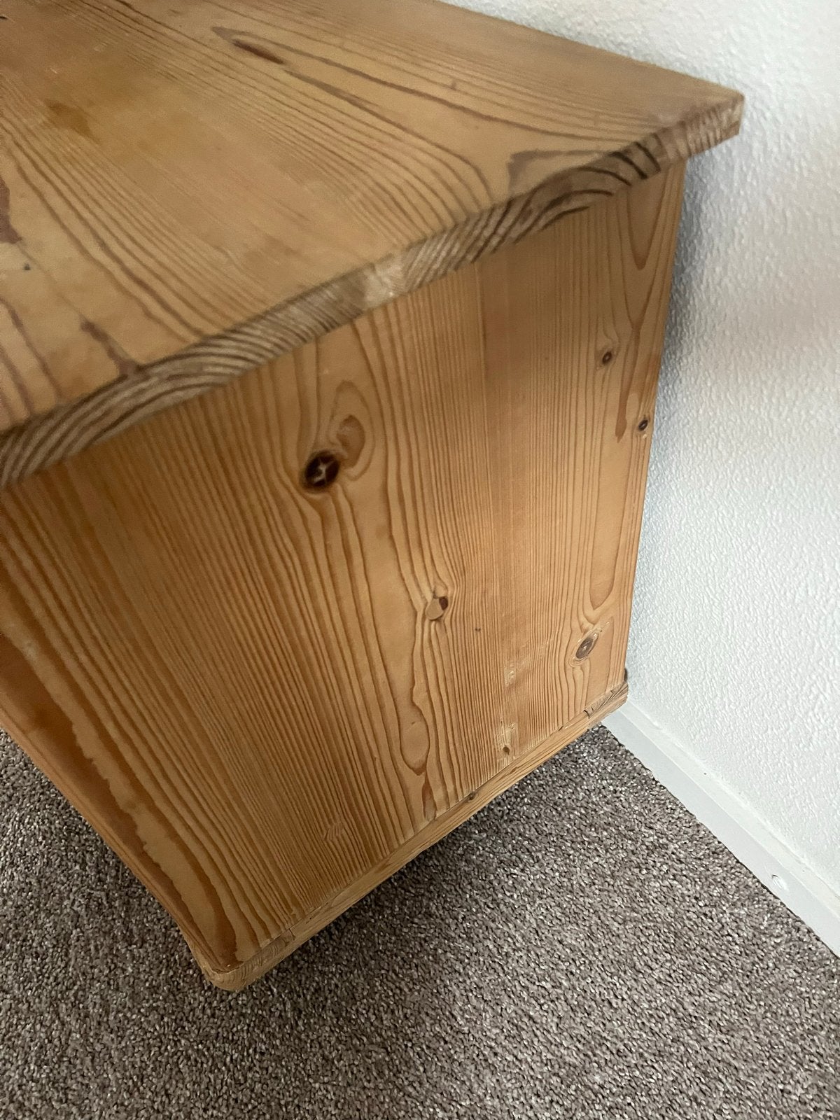 Houten Grenen  nachtkastje met lade en deurtje - 56x50x40 cm, Gebruikt, 45 tot 65 cm, Hout, 55 tot 70 cm
