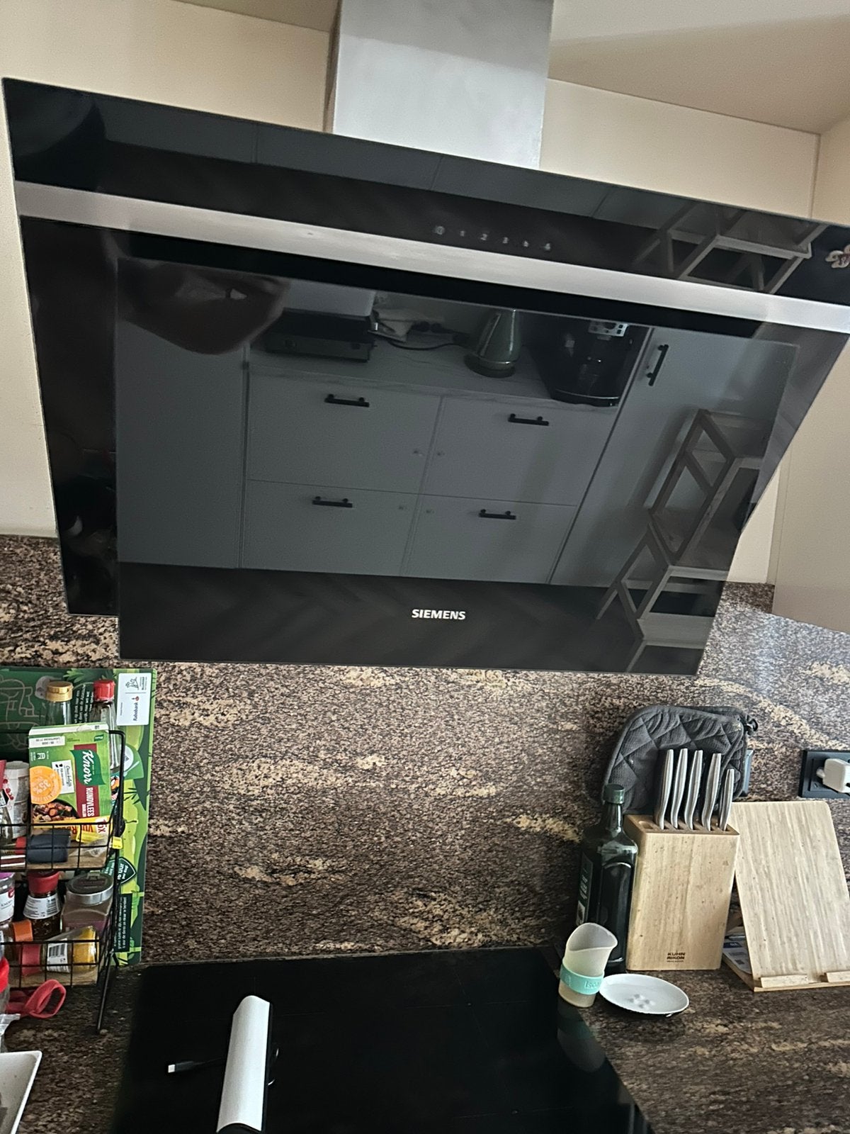 Siemens IQ300 (LC87KHM60), Witgoed en Apparatuur, Afzuigkappen, Ophalen, Zo goed als nieuw, 600 tot 800 m³ per uur, Recirculatie