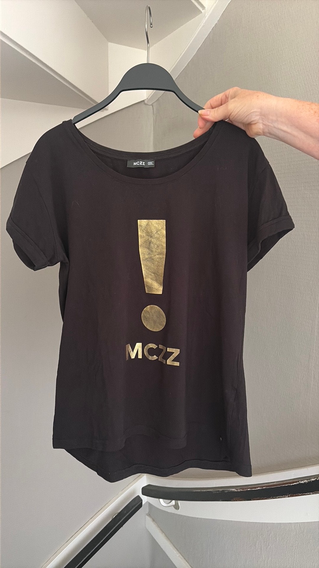 T-shirt dames XXL, Verzenden, Zwart, Maat 46/48 (XL) of groter, Korte mouw