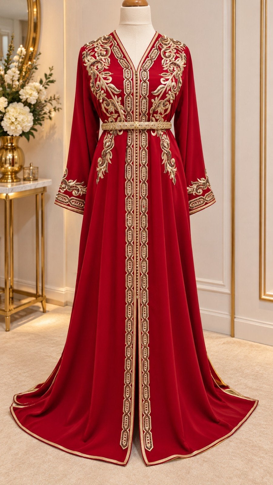 Prachtige rode Marokkaanse kaftan.
Elegan, Ophalen of Verzenden, Nieuw, Rood, Trouwjurk