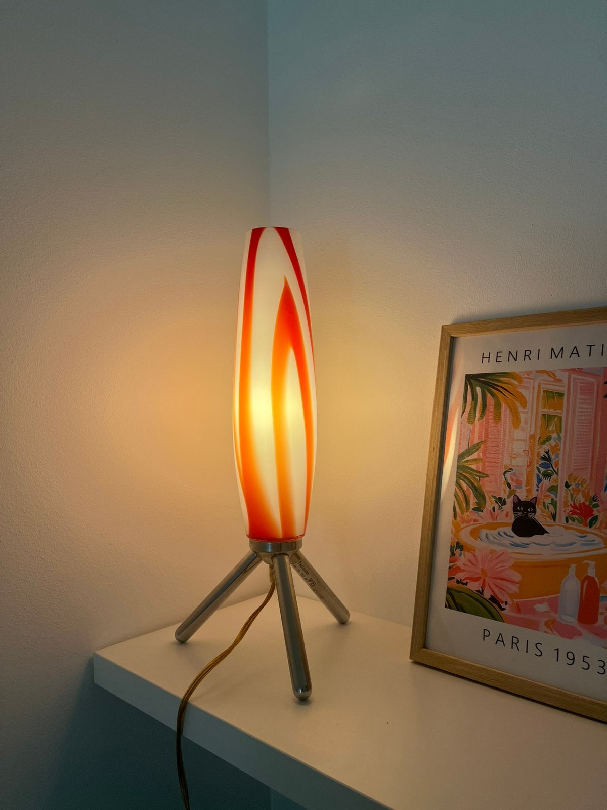 Vintage Paulmann lamp murano space age, Ophalen of Verzenden, Zo goed als nieuw, Vintage