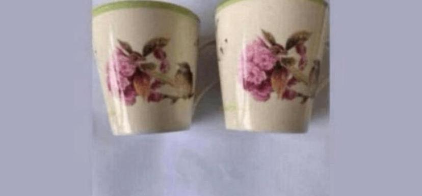 MARJOLEIN BASTIN MOKKEN ROODBORSTJES 2 STUKS, Huis en Inrichting, Keuken | Servies, Verzenden, Zo goed als nieuw, Overige stijlen