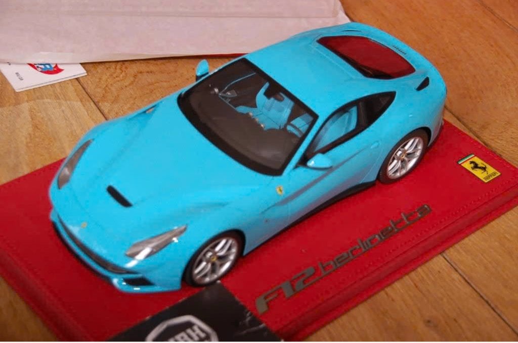 1:18 Ferrari F12 Berlinetta baby blue LTD20 BBR see info WRH, Verzenden, Zo goed als nieuw, Auto, Overige merken