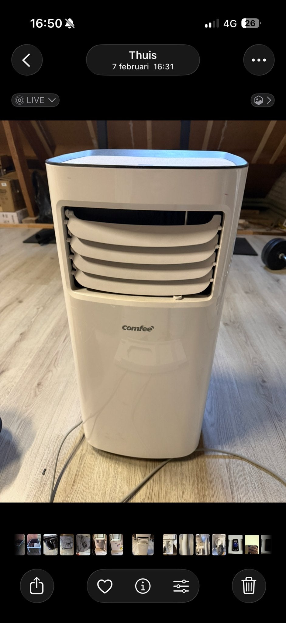 Comfee Mobiele Airco - Zo goed als nieuw, werkt perfect, Minder dan 60 m³, 3 snelheden of meer, Ophalen of Verzenden, Zo goed als nieuw