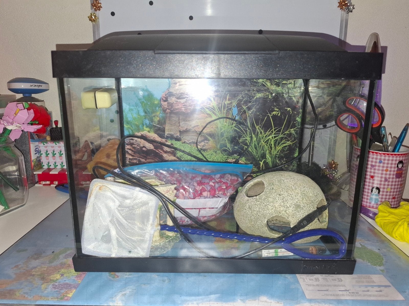 SuperFish Start 20 aquarium 20 liter compleet, Ophalen, Zo goed als nieuw, Superfish, Inclusief deksel
