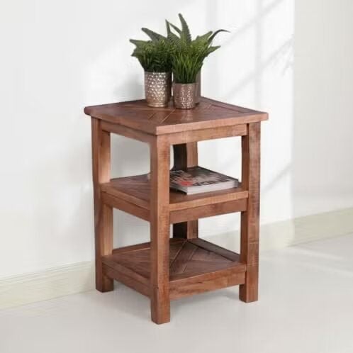 Plantenzuil met mozaïek patroon | Mangohout, Ophalen, Nieuw