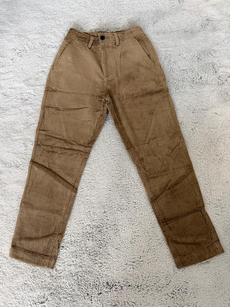 Zara Corduroy Bruine Broek Maat S - Gedragen, Goede Staat, Ophalen of Verzenden, Gedragen, Maat 46 (S) of kleiner, Bruin