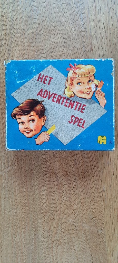 VINTAGE ADVERTENTIESPEL,JUMBO, COMPLEET, Ophalen of Verzenden, Gebruikt