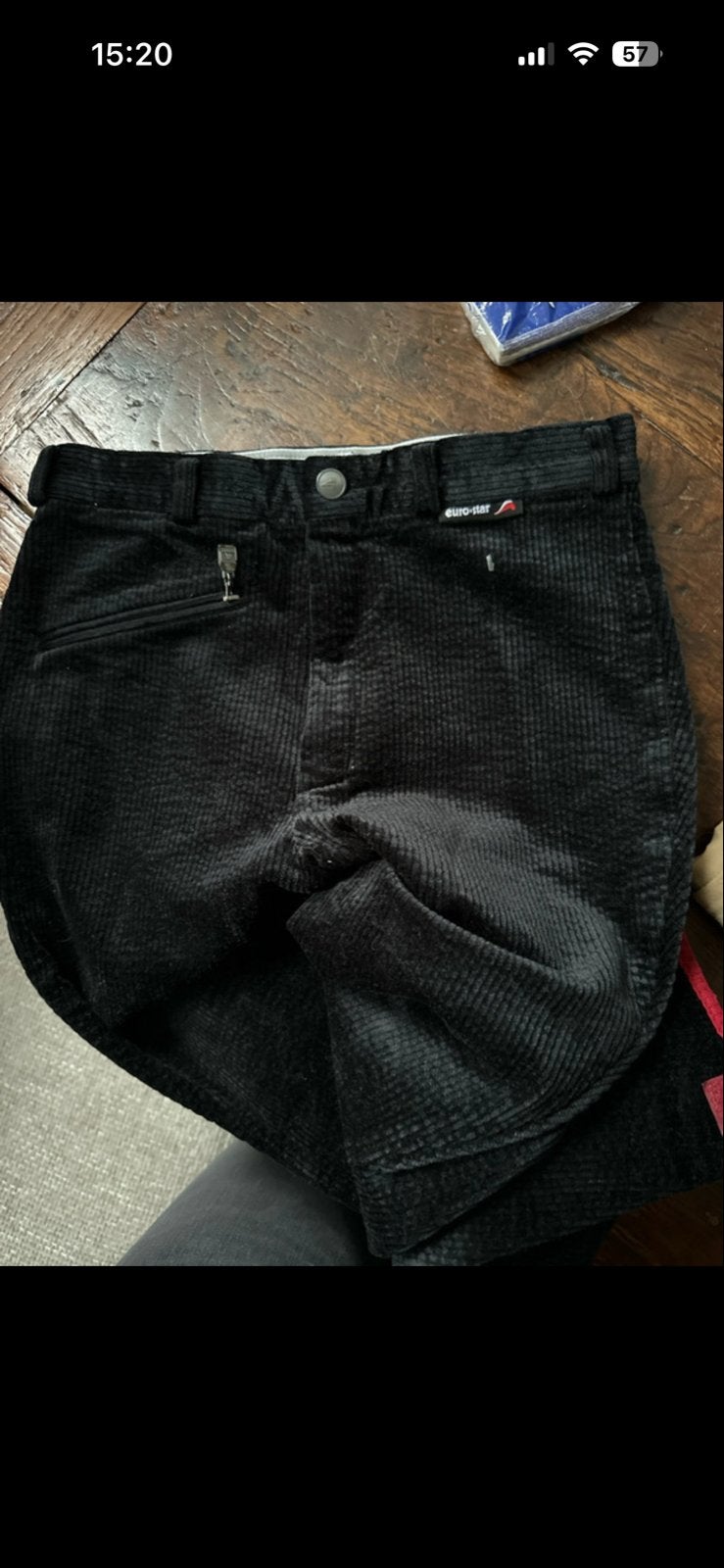 Zwarte rib rijbroek van Euro-star, maat 176/16, Ophalen, Zo goed als nieuw, Dressuur, Onderkleding
