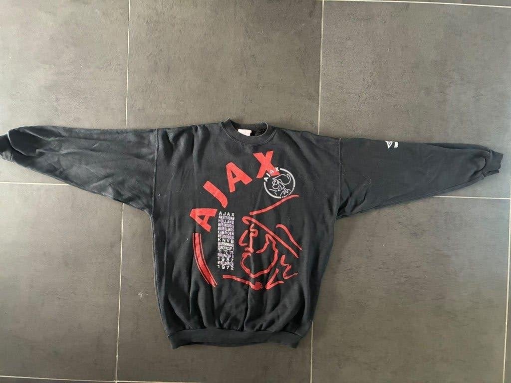Stoere Zwarte Ajax Sweater / Trui - Maat M, Ophalen of Verzenden, Gebruikt, Ajax, Overige typen