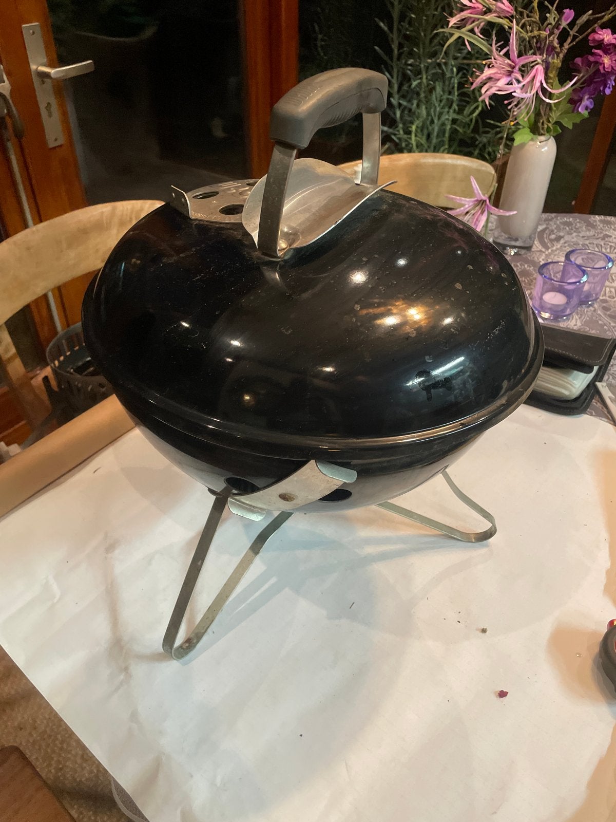 Weber Smokey Joe Premium Houtskoolbarbecue - Zwart, Ophalen, Gebruikt