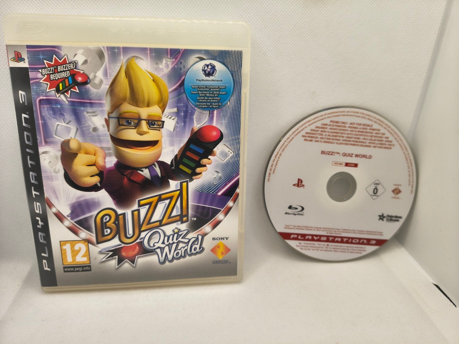 Buzz quiz world promo disc Playstation 3 game, 3 spelers of meer, Ophalen of Verzenden, Zo goed als nieuw, Vanaf 3 jaar