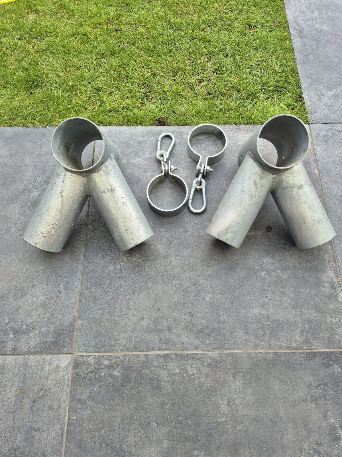 Hoekverbinding schommel rond 100x80 mm verzinkt, Kinderen en Baby's, Speelgoed | Buiten | Speeltoestellen, Ophalen, Nieuw, Schommel