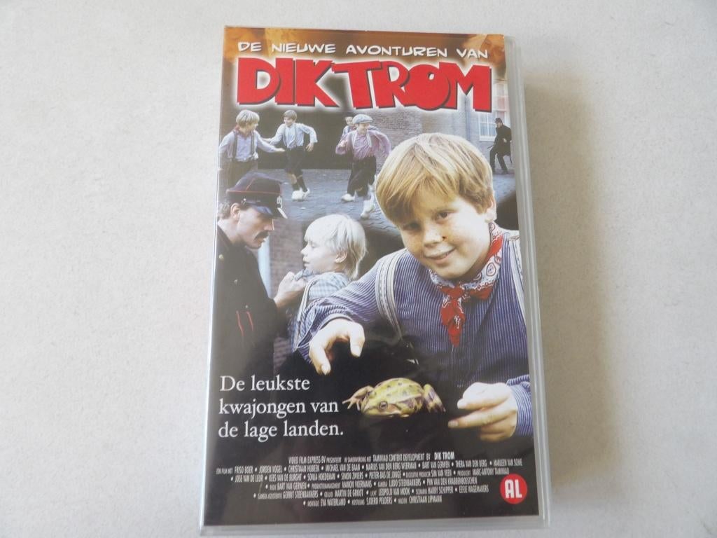 vhs videoband DE NIEUWE AVONTUREN VAN DIK TROM, Alle leeftijden, Ophalen of Verzenden, Zo goed als nieuw, Tekenfilm