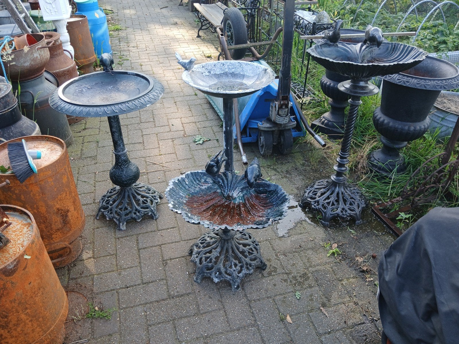 vogelbad, Ophalen, Gebruikt