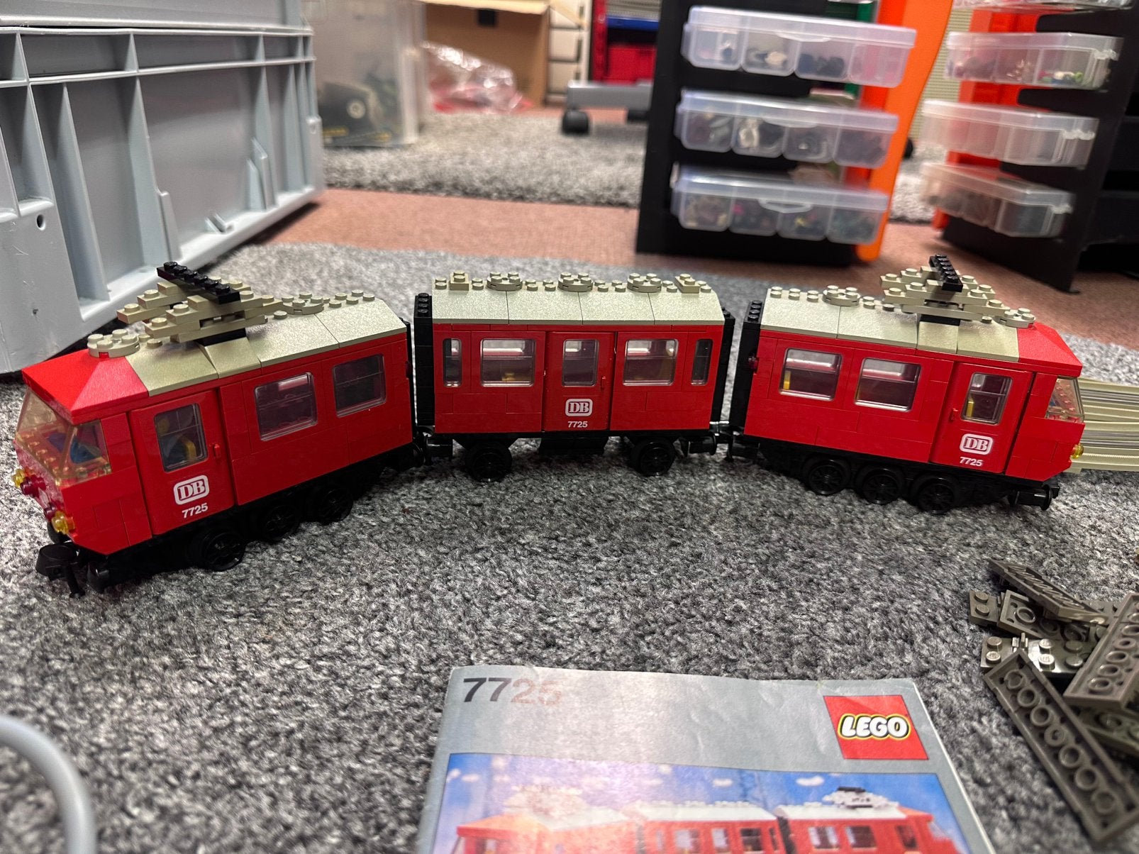 Lego Trein 7725 12V Rode Rijder Jaren 80 Vintage, Ophalen of Verzenden, Zo goed als nieuw