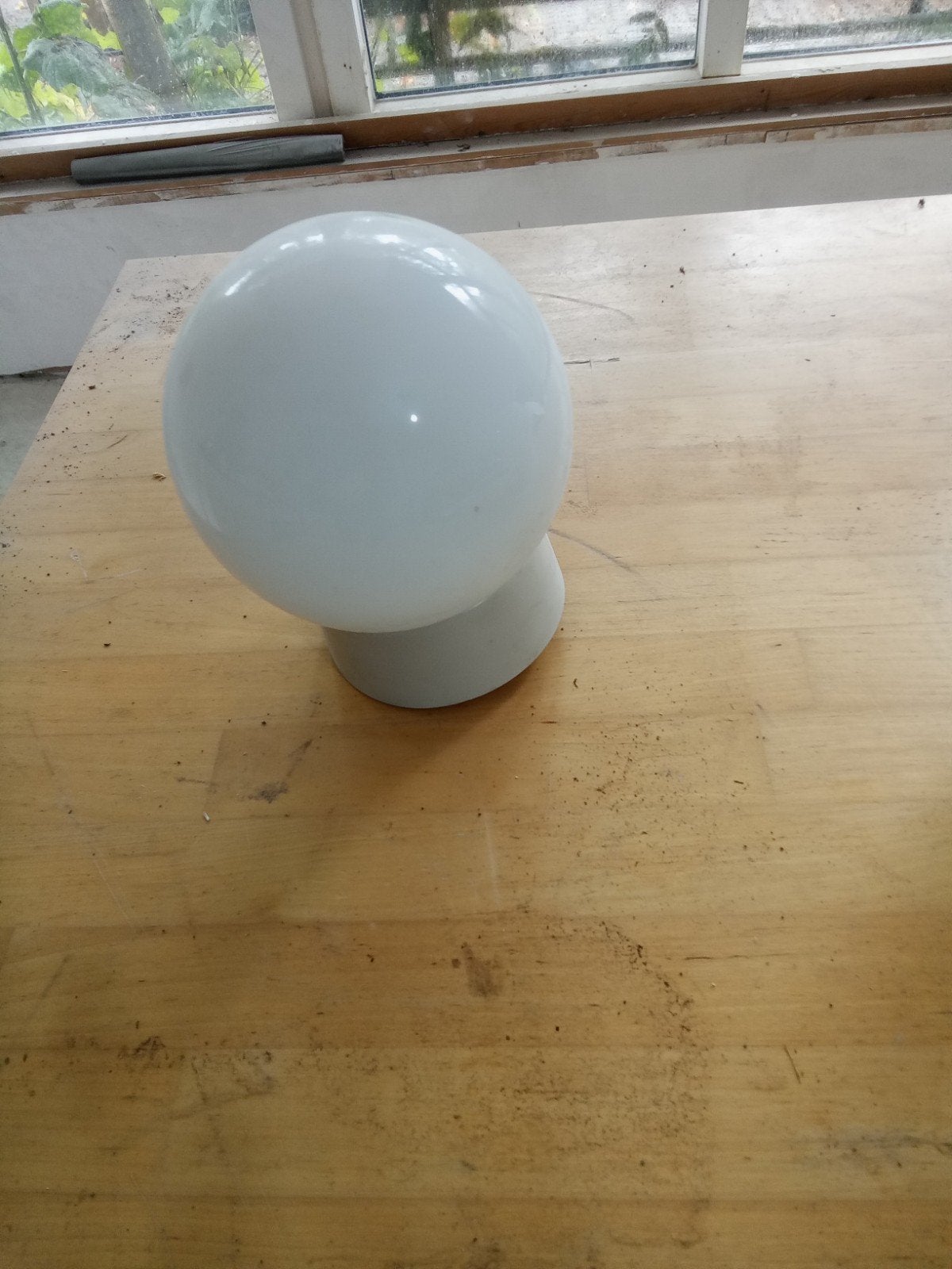 retro Bolvormige plafondlamp - diameter 14 cm., Ophalen of Verzenden, Gebruikt, E27 (groot)