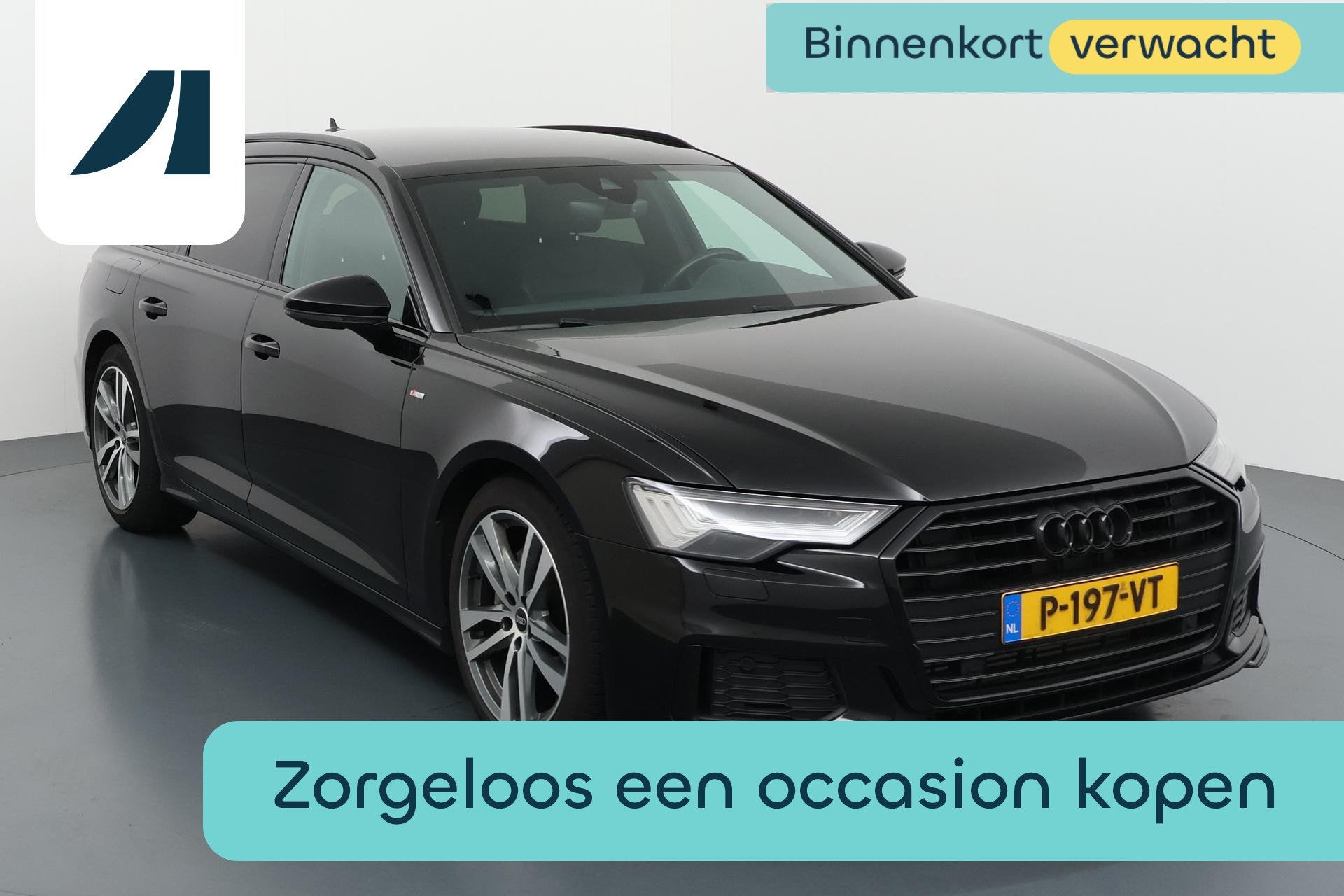 Audi A6 Avant 40 TFSI S edition Elegante zakelijke stationwa, Auto's, Gebruikt, Leder en Stof, Zwart, Origineel Nederlands