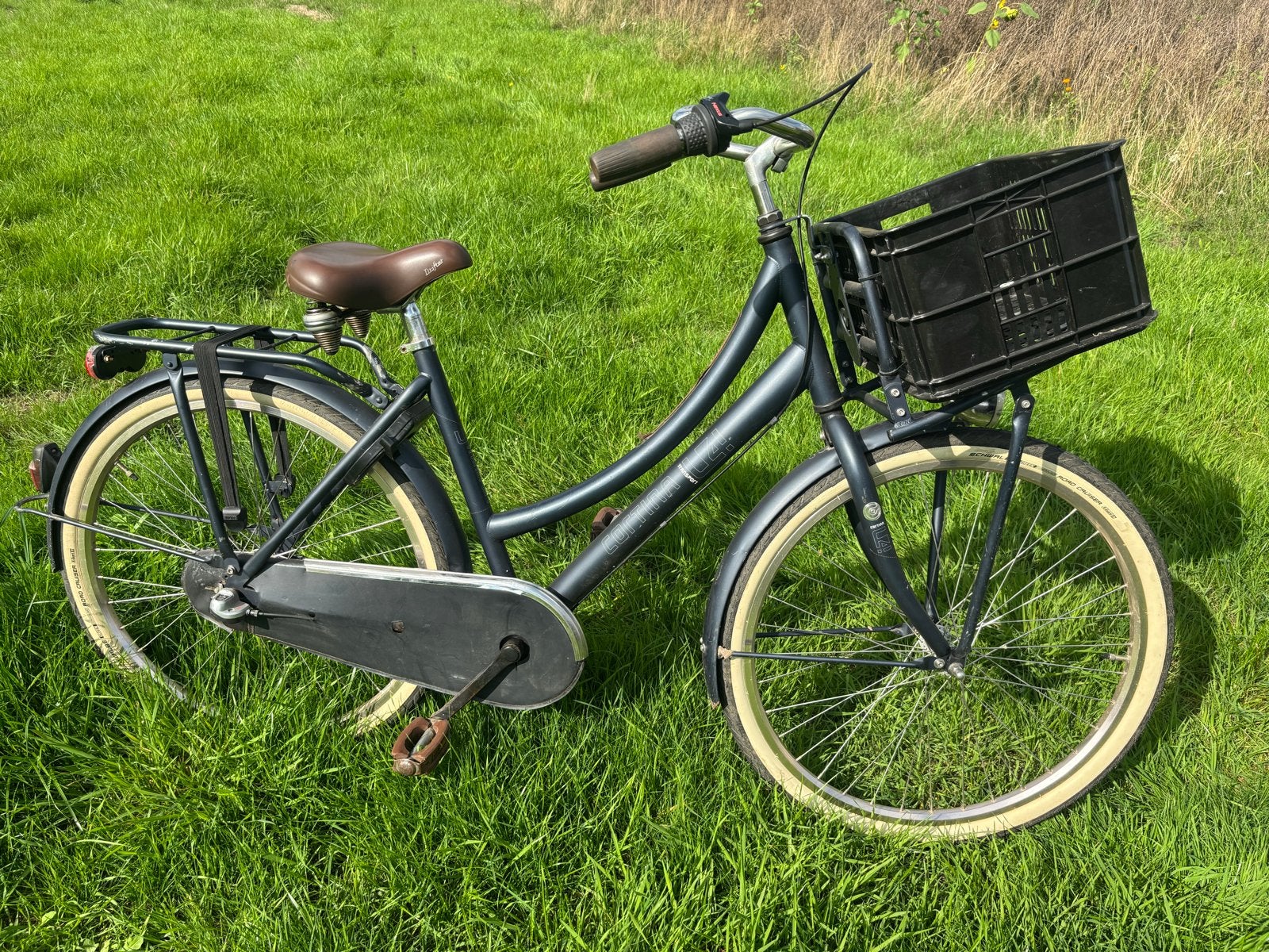 Cortina U4 Transport Meidenfiets met krat 3 versn. 26”, Terugtraprem, Versnellingen, Zo goed als nieuw, Ophalen