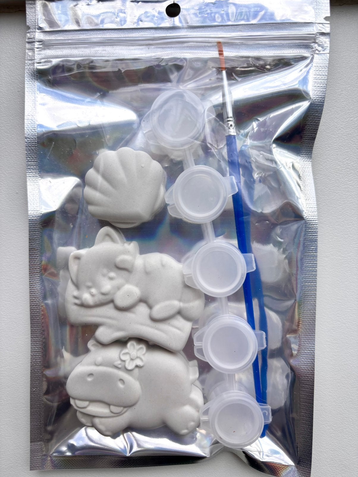 Gips figuren setje met verf en kwast, Ophalen of Verzenden, Nieuw