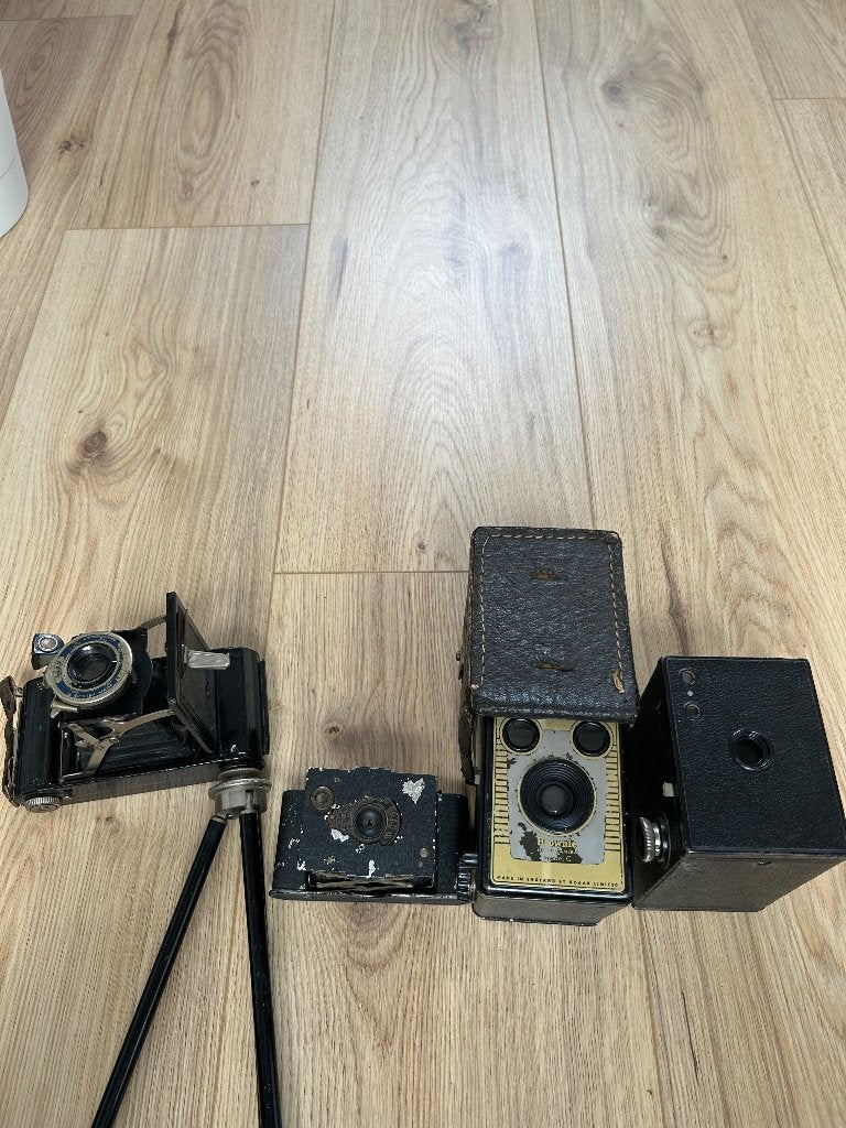 4 antieke fototoestellen 35 euro, Verzamelen, Fotografica en Filmapparatuur, Ophalen, Voor 1940, Fototoestel