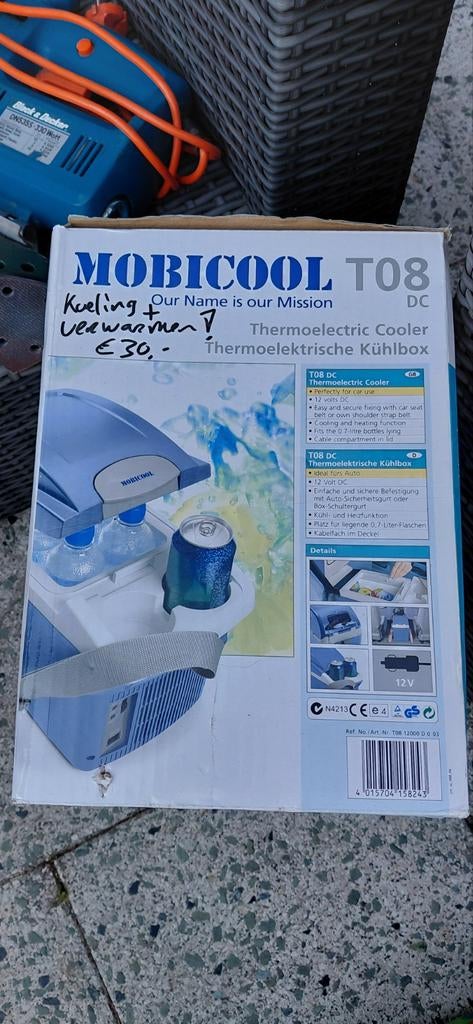 Mobicool T08 DC Thermo-elektrische Koelbox -, Caravans en Kamperen, Koelboxen, Ophalen of Verzenden, Zo goed als nieuw, Koelbox