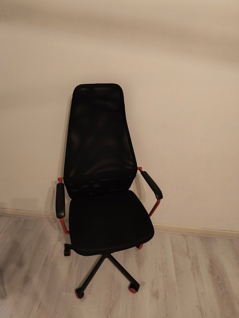 Black office chair with armrests