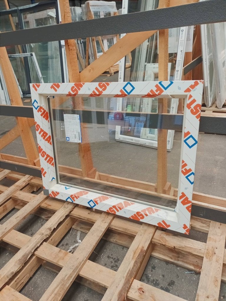 Kunststof Vast kozijn b120,5 x h92,5 cm  -2253-, Kunststof, Raamkozijn, Niet ingevuld, Ophalen of Verzenden