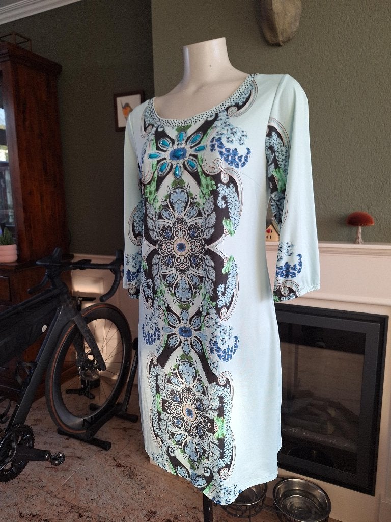 K-Design K Design mintgroene prachtige jurk M, Kleding | Dames, Jurken, Maat 38/40 (M), K-design, Verzenden, Zo goed als nieuw