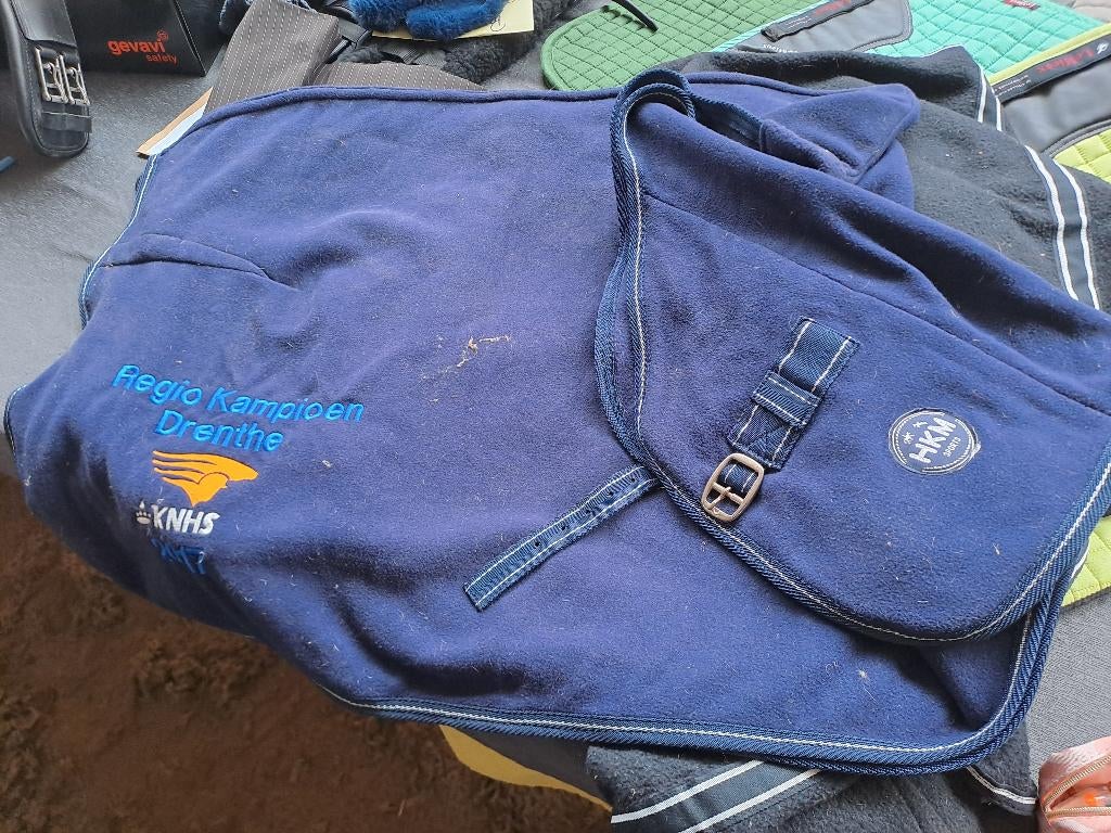 Pony fleecedeken mt 115 blauw, Zo goed als nieuw, Pony (P), Blauw, Fleece