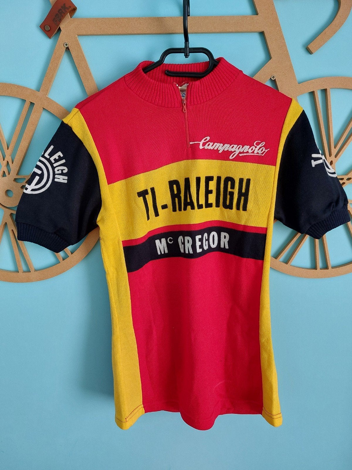 WIELERSHIRT TI RALEIGH McGREGOR CAMPAGNOLO  tricots rocher, Ophalen of Verzenden, Zo goed als nieuw, Overige typen