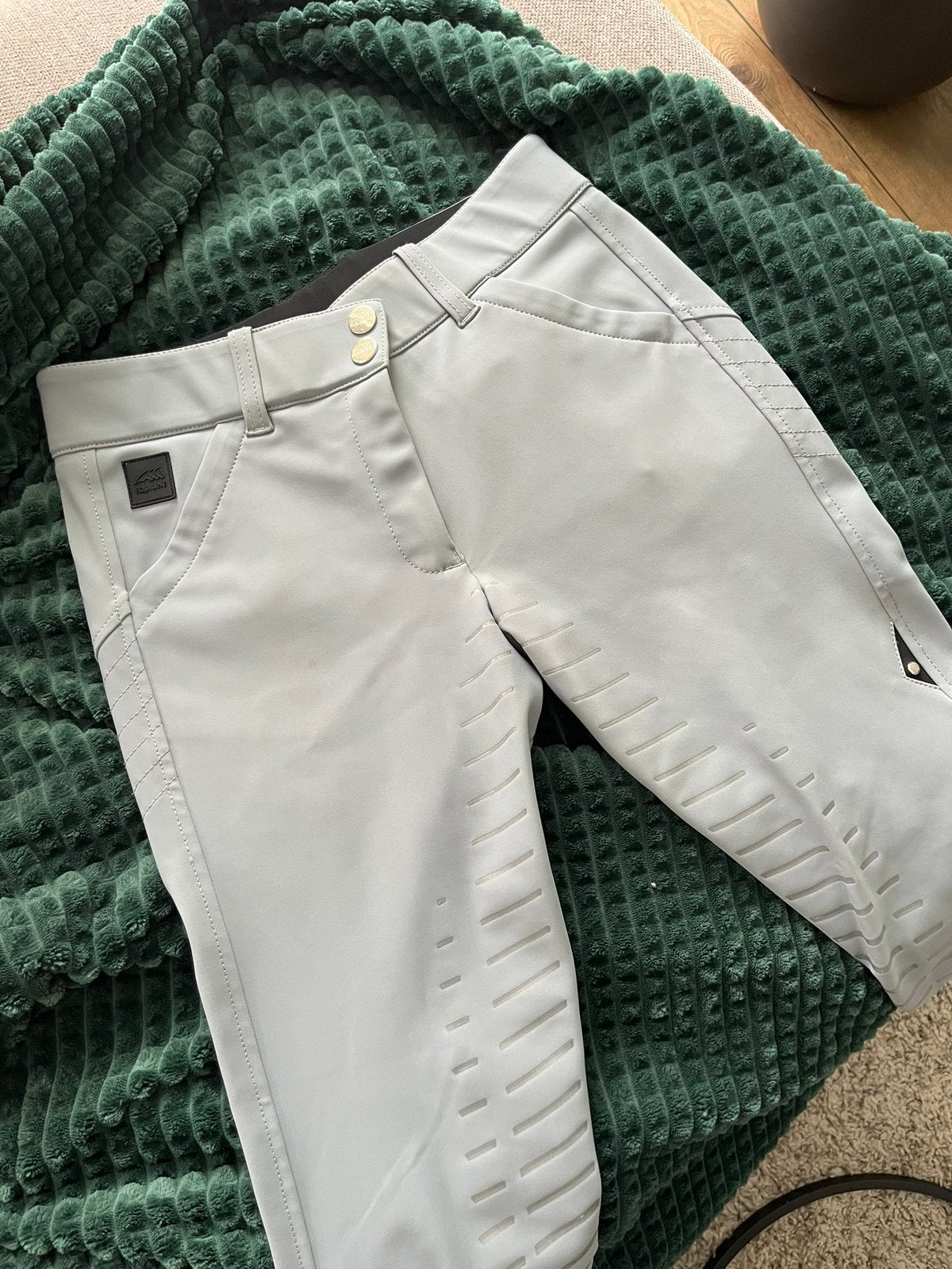 ZGAN Equiline rijbroek maat 40 / 44 lichtblauw full grip, Dieren en Toebehoren, Paardrijkleding, Dressuur, Zo goed als nieuw, Dames