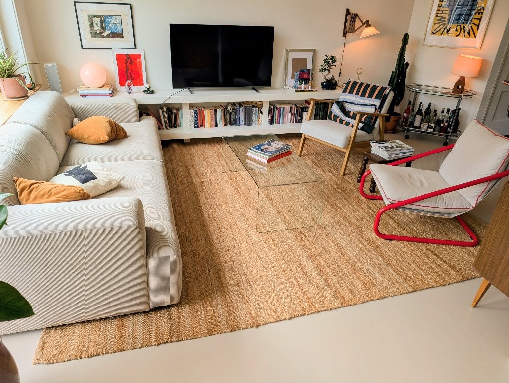 Brand new handwoven Jute Rug 304cm x 274cm, Huis en Inrichting, Ophalen, 200 cm of meer, Handmade, rustic, Beige
