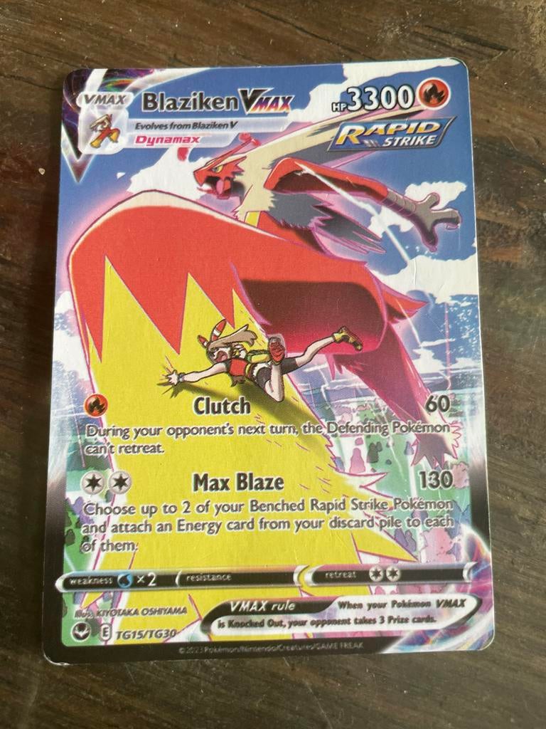 Pokémon VMAX & VSTAR Kaarten - Blaziken, Corviknight, Regiel, Ophalen of Verzenden, Gebruikt, Meerdere kaarten, Foil