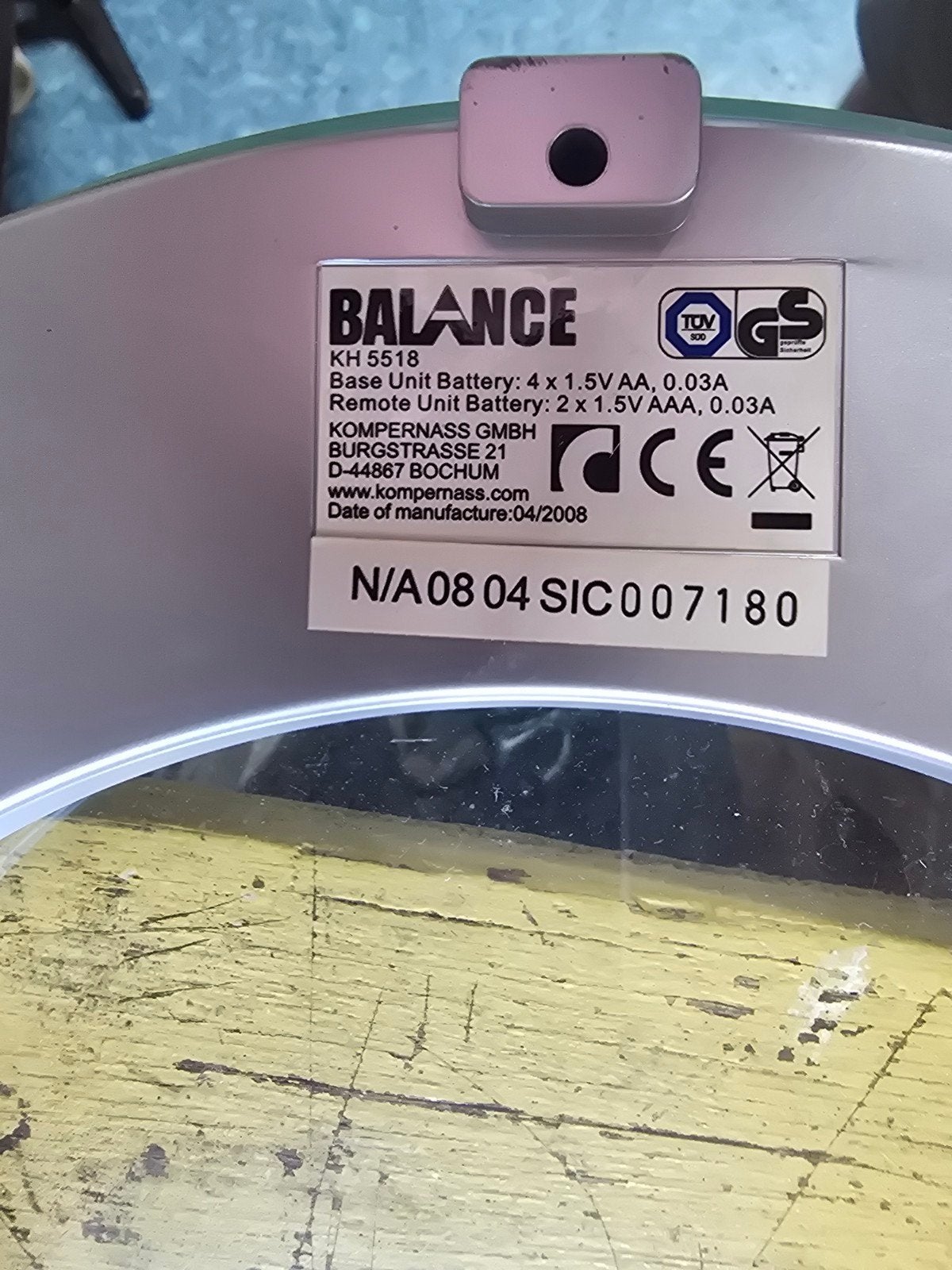 Digitale Personenweegschaal Balance KH 5518, Ophalen, Gebruikt, 1 tot 500 gram, 100 kg of meer