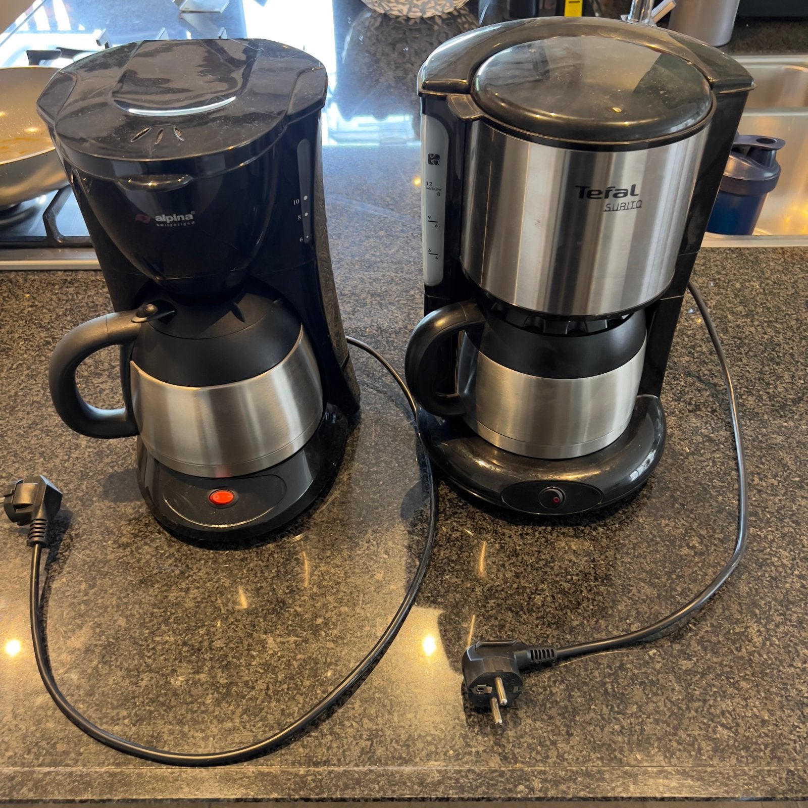 BUNDEL — Tefal Subito + Alpina koffiezetapparaat, Witgoed en Apparatuur, Koffiezetapparaten, Afneembaar waterreservoir, Gebruikt